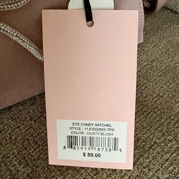 JUICY COUTURE PINK Convertible SATCHEL BOWLER XBODY Rhinestone Silver BOWS Y2K - Picture 16 of 16